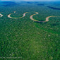 Rio Pinquen meandering in lowland tropical rainforest