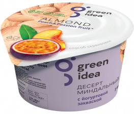 Десерт миндальный Green Idea с йогуртовой закваской и соками персика и маракуйи 140 гр
