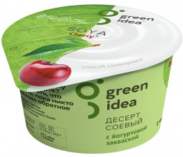 Десерт соевый Green Idea с йогуртовой закваской и соком вишни 140 гр